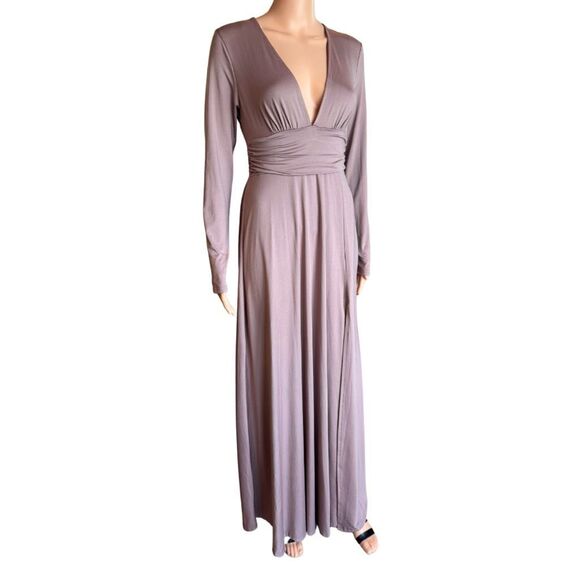 Baltic Born Mauve Arianna Long SleeveMaxi Dress Medium Bridesmaid Formal - Picture 3 of 6